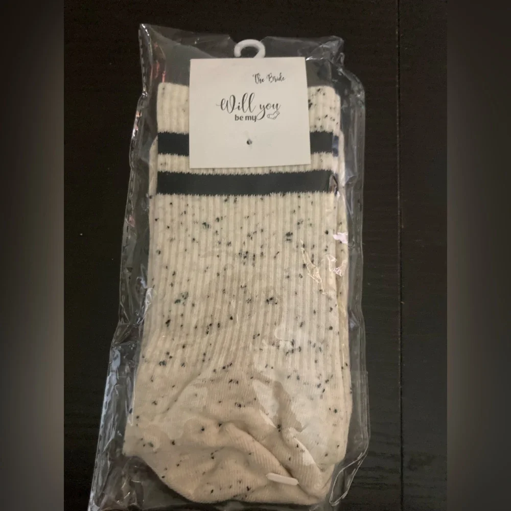 4/$25 Will you be my bride socks. Brand new in package. Add on item.